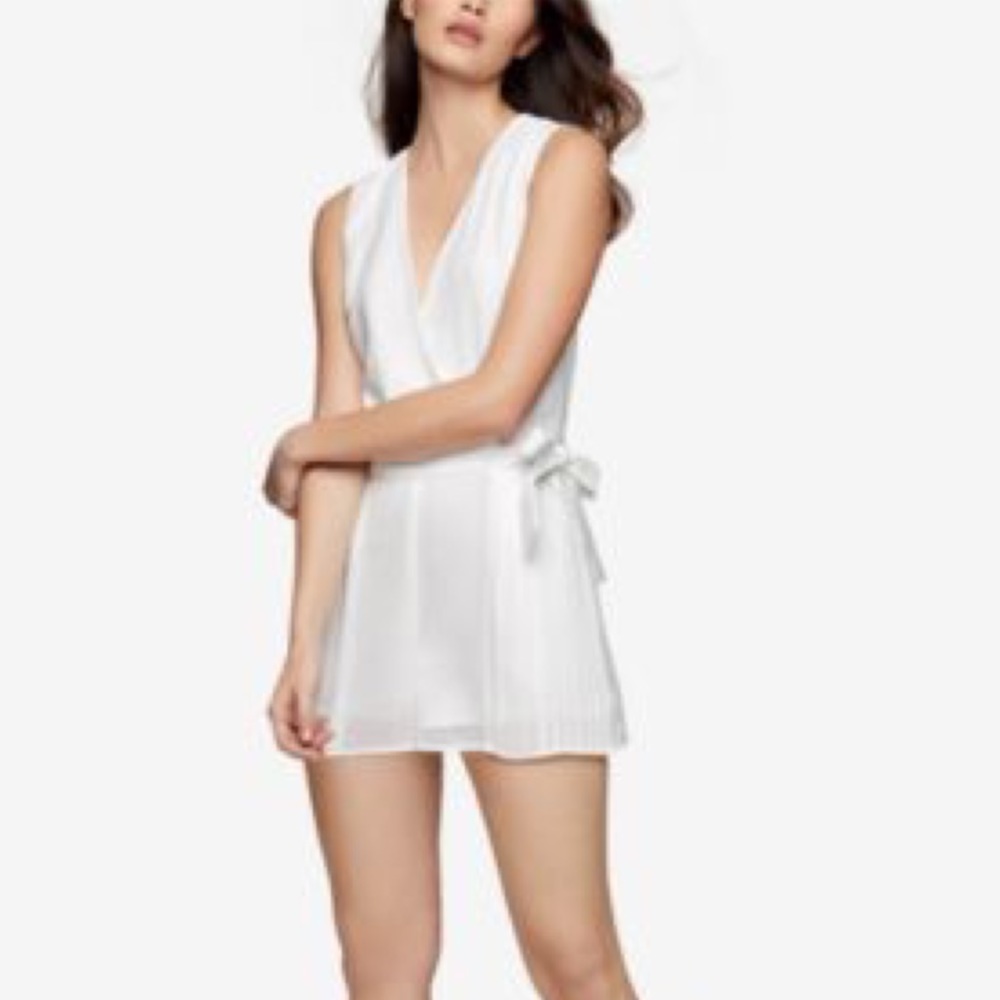 Pleated Surplice Romper